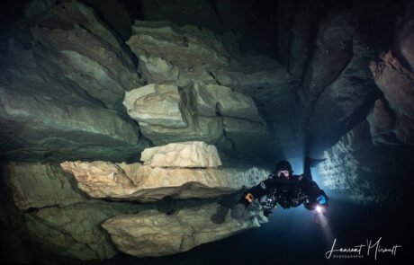 Matt Brooker Cave Diving in the Ressel, Lot, France