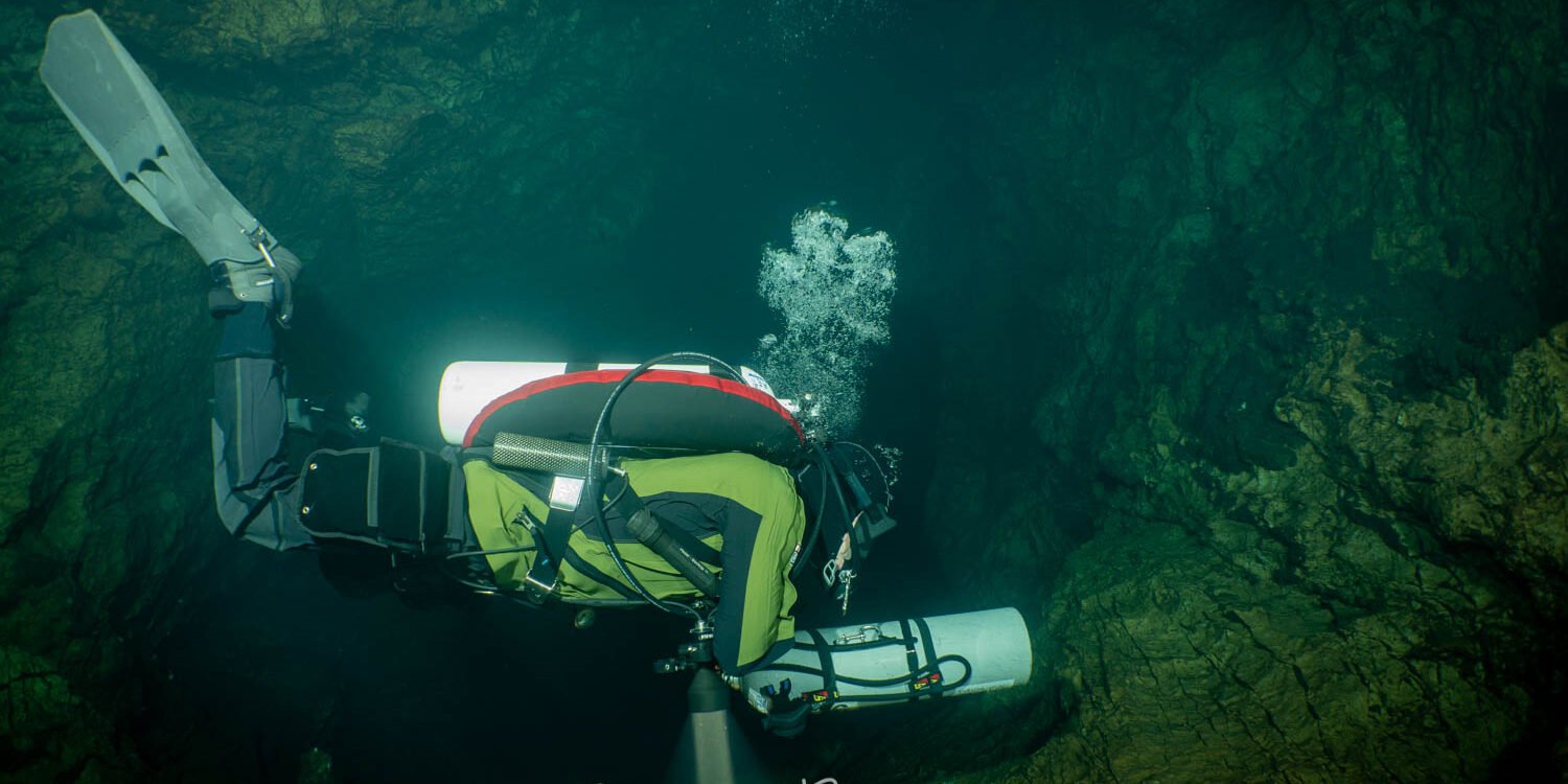 Cave Diving in Font Estramar, France